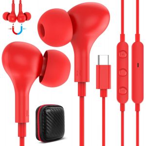 &Eacute;couteurs Intra-Auriculaires USB C avec Microphone et c&acirc;ble de Type C,Connexion HiFi st&eacute;r&eacute;o,pour iPhone 16 15 Pro,iPad Air,Samsung Galaxy A35 A55 A34 A54 A16 5G S24 S23 Xiaomi 14T 13 Pixels 9 8 - Neuf