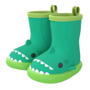 Bottes De Pluie Pour Enfants Et Tout-Petits, Motif Requin De Dessin Anim&eacute;, Faciles &Agrave; Enfiler - Neuf