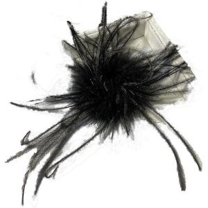 Kal-Lot De 2 Broches À Plumes Naturelles Pour Femme Et Fille - Plume D'autruche Naturelle - Accessoire De Cheveux - Pour Mariage, Fête, Festival - Neuf