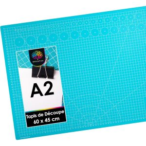 Tapis de Decoupe Autocicatrisant A3Plaque de D&eacute;coupe Tapis Coupe Couture pour D&eacute;coupages Professionnels 3 Couches de PVC Recyclable Tapis Decoupe (A3, Bleu) - Neuf