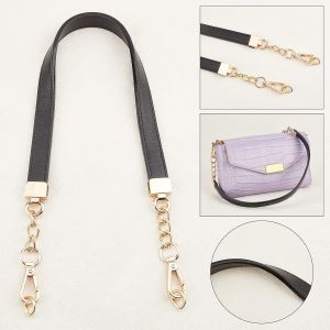 Sac &agrave; main de la Cha&icirc;ne d'Poign&eacute;es 58cm Noir Bracelet de Rechange en Cuir Sangles de Remplacement de la Cha&icirc;ne de Bracelet pour les Femmes Sac &agrave; main Sacs &agrave; main - Neuf