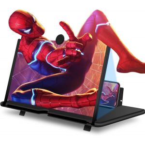 Agrandisseur Ecran Telephone 18 Pouces, 3D Hd Loupe Pour Regarder Des Vid&eacute;os De Films, Pliable Agrandisseur Ecran Pour Alle Smartphone[Z573] - Neuf