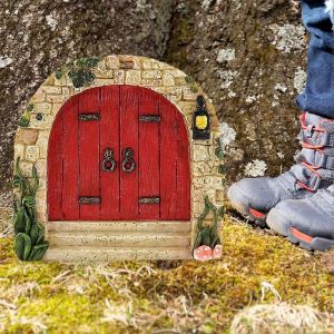 Miniature Fairy Garden Outdoor Decor Accessories - Porte de fée pour arbres - Yard Art Sculpture Decoration pour chambre d'enfants - Neuf