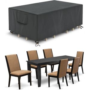 Housse De Meubles De Jardin, Imperm&eacute;able, Coupe-Vent, Grande Housse De Meubles D'ext&eacute;rieur, Anti-Uv, Housses De Meubles De Terrasse En Rotin, Rectangulaire, 134 X 66 X 89 Cm - Neuf