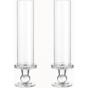 Bougeoir En Verre Pour Bougie Pilier - Pour Mariage, No&euml;l Et D&eacute;coration De La Maison - B&acirc;tons Lumineux Pour Th&eacute; Ou Ouragan - &Eacute;l&eacute;gant - Id&eacute;al Pour D&icirc;ner, F&ecirc;te, Table De F&ecirc;te - Various (2) - Neuf
