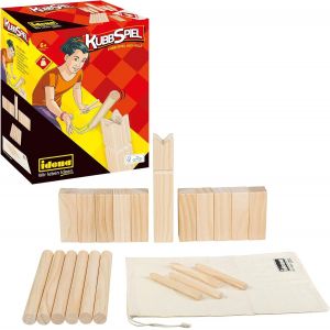 Kubb 40175 Jeu De 10 Cubbs, 6 Bois &Agrave; Lancer, Roi Et 4 Barres D'angle, Avec Sac De Transport Et De Rangement - Neuf