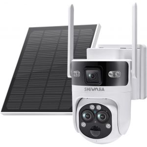 lbgwp60-Camera 4G Solaire Exterieur, Appareil Photo À 3 Objectifs, 4G Caméra Avec Zoom Hybride 15X, 360° Ptz, Audio Bidirectionnel, Pir Détection, Vision Nocturne Couleur, Ip66 - Neuf