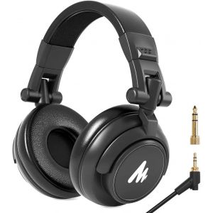 Casque de moniteur de Studio professionnel avec prise et c&acirc;ble d&eacute;tachables et pilote 50mm pour DJ, Studio - Noir - Neuf