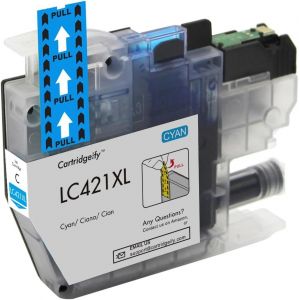 LC421XL LC-421XLVAL Lot de cartouches d'encre cyan compatibles avec Brother LC-421 LC421XL (1 x cyan) pour DCP-J1050DW MFC-J1010DW DCP-J1140DW - Neuf
