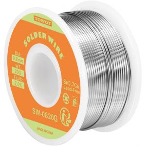 Fil de Soudure Sans Plomb,Soudure Douce Avec Noyau de Colophane Pour Soudure Électrique (Sn99.3% Cu0.7%/0.8mm,30g) - Neuf