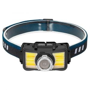 Mini Lampe Frontale Led W6100a Avec Détecteur De Mouvement Cob, Éclairage D'extérieur, Idéal Pour La Pêche Ou L'aventure, Haute Luminosité-Noir - Neuf