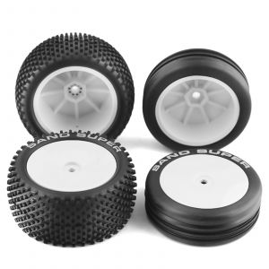 Lot De 4 Pneus De Rechange Pour Voiture Tout-Terrain TéLéCommandéE Xray Xb2 Serpent Srx2 Srx4 Traxs Bandit Tekno Eb410 Tamiya Dt02 1/10 - Neuf