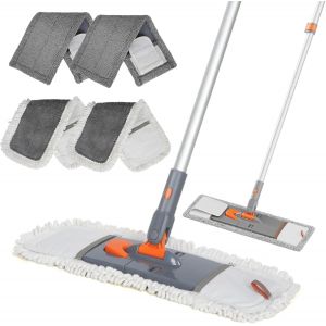 Balai en Microfibre pour Le Nettoyage du Sol - Balai Sec Rotatif &agrave; 360&deg; pour Nettoyage avec poign&eacute;e r&eacute;glable - Balai Multifonction pour Le Nettoyage du Bois Dur, du marbre, du carrelage - Neuf