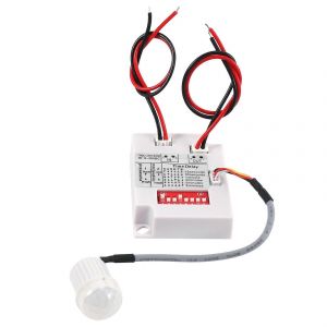 12V 24V PIR D&eacute;tecteur De Mouvement Commutateur IR Infrarouge Humain Induction Temporisation Relais Commutateur Couloir LED L - Neuf