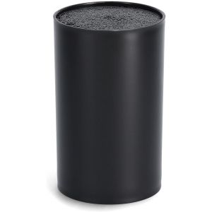 Kalanka-24917 Bloc Couteaux En Plastique Avec Brosse 11 X 16,5 Cm (Noir) - Neuf