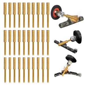 MEVRONISSHOP-Diamant Affuteur Affuteuse de Chaine, 30 Piezas Aff&ucirc;teur de Tron&ccedil;onneuse Diamant, Gabarit Affutage Chaine de Tronconneuse, 4.0mm/4.8mm/5.5mm Lime pour Chaine de Tronconneuse - Neuf