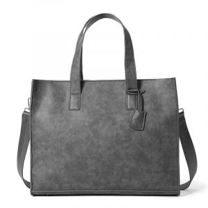Sac à Main en Cuir de Luxe pour Homme et Femme,Sacoche pour Ordinateur Portable,Valise de Marque,Fourre-Tout d'Affaires,2024 - Frosted grey - Neuf