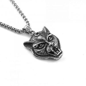 Européen Et Américain En Acier Inoxydable Corne Vache Animal Pendentif Hommes S Hip Hop Collier De Mode En Acier Inoxydable Galvanisé - Neuf