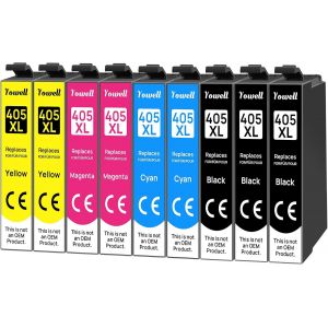 405XL Multipack Compatible pour Epson 405 XL 405XL pour Cartouches Epson Workforce Pro WF-3820 WF-3825 WF-4820 WF-4825 WF-7310 WF-7830 WF-7835 WF-7840 (9 Pack) - Neuf
