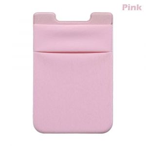 Porte-cartes de t&eacute;l&eacute;phone en silicone,&eacute;tui portefeuille,porte-cartes de cr&eacute;dit,poche pour presque tous les t&eacute;l&eacute;phones portables--D-pink - Neuf