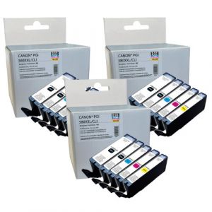 PGI580 XXL / CLI581 XXL - PGI-580 XXL / CLI-581 XXL Pack de 15 cartouches d'encre compatible Canon PGI580 XXL / CLI581 XXL - Canon PGI-580 XXL / CLI-581 XXL - 2078C005 - Neuf