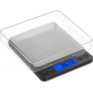 Eryi-Balance De Cuisine Balance Numérique Mini Balance De Poche 0,01-500g Avec Affichage Rétroéclairé Lcd Deux Plateaux Fonction Calcul Et Pesage Tare Pour Cuisine Alimentation Fruits Bijoux-Noir - Neuf