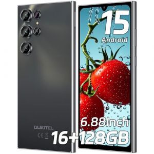 OUKITEL C61 4G Téléphone Portable,16Go+128Go Noir - Neuf
