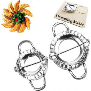 Dumpling Maker,Moules À Boulettes En Acier Inoxydable,Coupe-Boulettes Chinois,Raviolis À Tarte,Empanadas,Presse,Moule,Accessoires De Cuisine -2 Pièces - Neuf