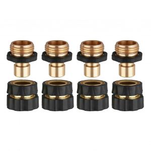 4pcs Connecteurs de tuyau d'arrosage étanche résistant à la corrosion rapide en caoutchouc joint d'eau tuyau d'eau connecteurs rapides outil de jardinage jardin approvisionnement - Neuf