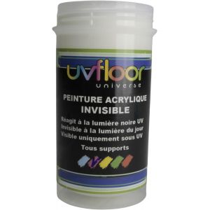Peinture UV Invisible Rouge Fluo-Spéciale Lumière Noire Et Ultra Violet 365nm-Fluide Et Ultra Pigmentée-100ml - Neuf