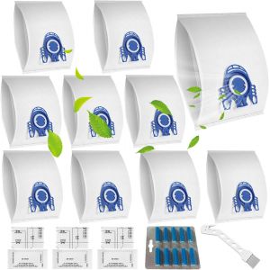 Lot De 10 Sacs D'Aspirateur De Rechange Pour Miele Hoover, Compatibles Avec Miele Complete C3, C1, C2, S227, S240, S270, S400, S2, S5, S8 Series Avec 10 Bâtons Désodorisants, 6 Fil[SSE7115230] - Neuf