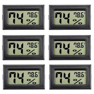 Lot de 6 mini hygrometres d'interieur, thermometres numeriques, humidite avec () pour G - Neuf