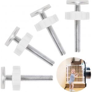 Fixation Par Pression Pour La Barri&egrave;res D'escaliers Et De Portes Barri&egrave;re De B&eacute;b&eacute; M10 Fixation De La Barri&egrave;re De S&eacute;curit&eacute; Pour B&eacute;b&eacute; Tiges Pression,Blanc 4pcs - Neuf