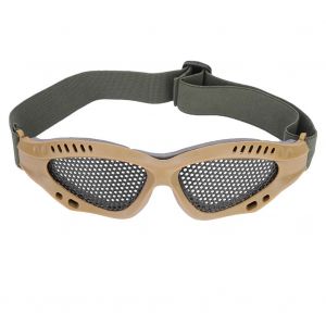 Lunettes De Protection Cs Game En Maille Metallique Avec Sangle Reglable (Marron) - Neuf