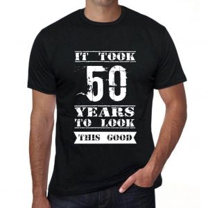 Homme Tee-Shirt Il A Fallu 50 Ans Pour &Ecirc;tre Aussi Beau - It Took 50 Years To Look This Good - 50 Ans T-Shirt Graphique Id&eacute;e Cadeau 50e Anniversaire Vintage Ann&eacute;e 1974 Nouveaut&eacute; - Neuf