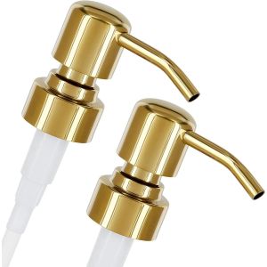 Pompe de remplacement pour distributeur de savon liquide en acier inoxydable &laquo; Zagreb &raquo; avec filetage de 28 mm - Neuf