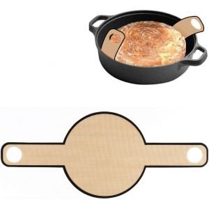 AYUHR-Tapis en silicone pour four hollandais,Tapis De Cuisson Réutilisable Silicone Pâte Pain Sling Extra Long Poignées pour Moule À Pain Four,20x8.3inch - Neuf