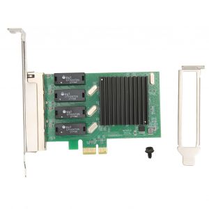 Carte reseau PCI Express Ethernet LaN 4 ports RJ45 pour Windows Server, Linux et VMware - Neuf