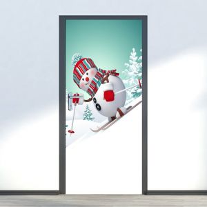 77 x 200 cm Porte Autocollant&iquest;H&iquest;3D Porte Affiche Autocollant Santa Claus Giv - Neuf