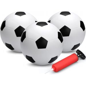 Kal-Mini Ballons De Football En Caoutchouc De 16 Cm Pour Enfants, Jouets Pour Tout-Petits, Balles Molles, Sport, Jeu D'activités De Plein Air, Balles De Ballons De Plage Pour Piscine (3pcs) - Neuf