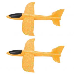 Lot de 2 catapultes de lancer et de retour en EPP pour enfants, jouet educatif a un trou et a un point orange - Neuf