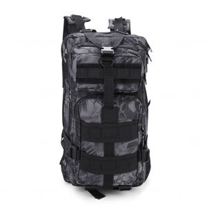 Sac A Dos Leger Pour Sports Tactiques Militaires En Plein Air, Escalade, Randonnee, Trekking (Python Noir) - Neuf
