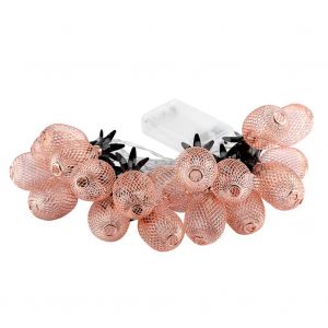 Hjlian Guirlande Lumineuse Led Ananas A Piles, Decoration De Chambre A Coucher, Fete Exterieure (3 M, 20 Lampes) - Neuf