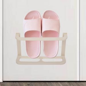 Hjlian Porte-Chaussures Auto-Adhesif En Plastique Double Couche (Beige) - Neuf