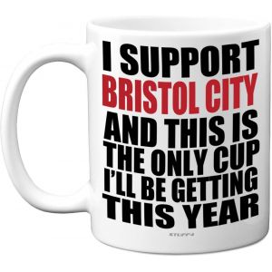 Eryi-Tasse Amusante Avec Ballon De Football - Cadeau Pour Les Fans De Bristol City - Tasse Footy Only - Tasse De Noël - Cadeau D'anniversaire Pour Fils, Papa, Frère, Oncle, Collègue, Ami, Cousin, 325 - Neuf