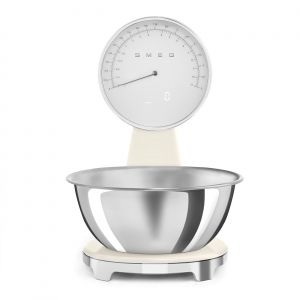 LETNERNY-Balance De Cuisine Numérique Et Analogique Ksf01Pbww, Bol Amovible En Acier Inox De 1,8 L, Quatre Unités De Mesure G/Ml Et Lb.Oz/Fl.Oz, Avec Fonction Tare, Capacité imale 5Kg, Crème - Neuf