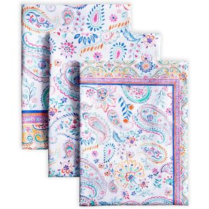 Moiuy-Lot De 3 Torchons De Cuisine Doux, 100% Coton, 50 Cm X 70 Cm, Super Absorbants, Multi-Usages, Pour Salle À Manger, Buffet Et Camping, Motif Floral Indien U2013 Printemps/Été - Neuf