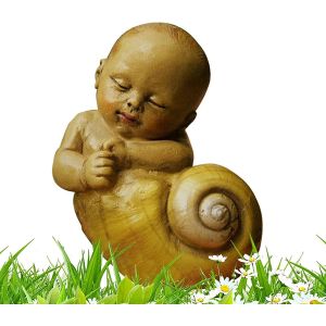 Statue De Jardin | Sculpture D'escargot En R&eacute;sine - Figurine D'escargot Pour Pelouse Int&eacute;rieure Et Ext&eacute;rieure, D&eacute;coration F&eacute;erique Endormie - Neuf