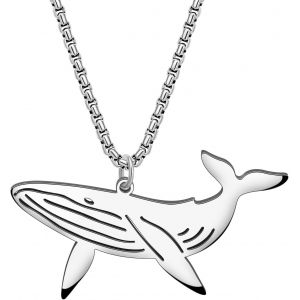 Kal-Collier En Acier Inoxydable Cachalot Baleine Pendentif Cha&icirc;ne Charms Baleine Cadeaux Pour Femme Filles Charms Bijoux Mer - Neuf