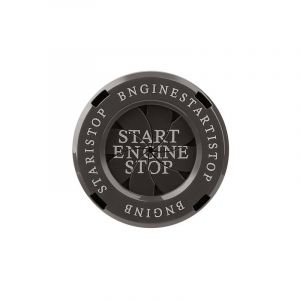 Cache bouton de démarrage, cache bouton poussoir d'arrêt et de démarrage, accessoire de voiture (titane noir), décoration de voiture et de moto - Neuf